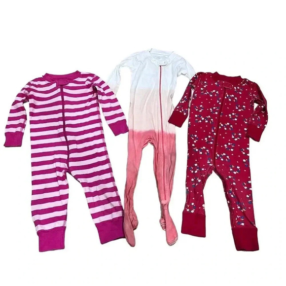 Hanna Andersson & Burt's Bees Baby 3pc Toddler Pajama Set 2T Multicolor - Picture 1 of 16